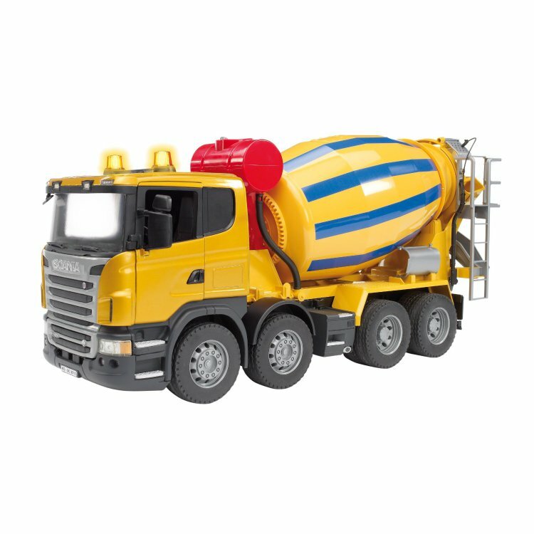 Misturador de concreto Toy Bruder Scania Amarelo-Azul 03-554