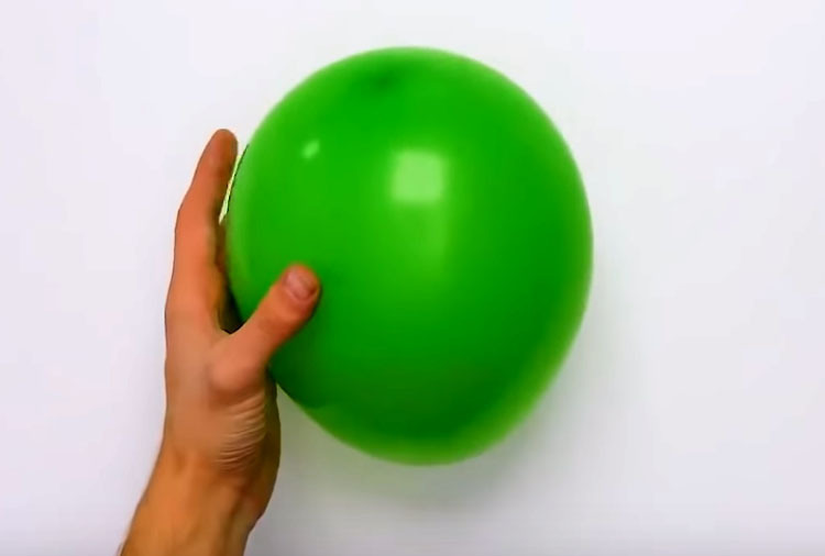 Take and inflate a balloon