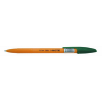 Kugelschreiber I-NOTE, Kunststoff gelbes Gehäuse, 0,5 mm, grün