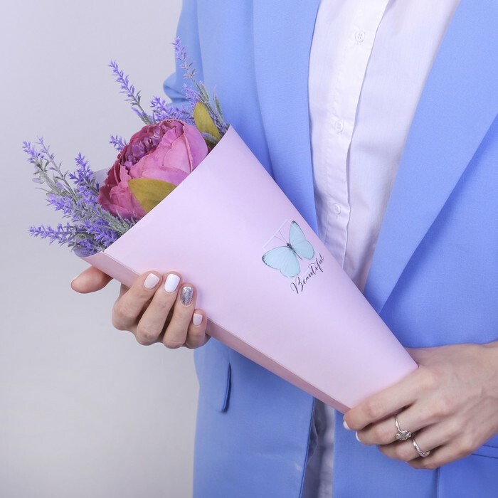 Lopšio vokas gėlėms „Drugelis“, 17 × 10 cm