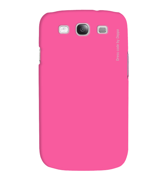 Deppa Air -kotelo Samsung Galaxy S3 PU + -suojakalvolle (vaaleanpunainen)