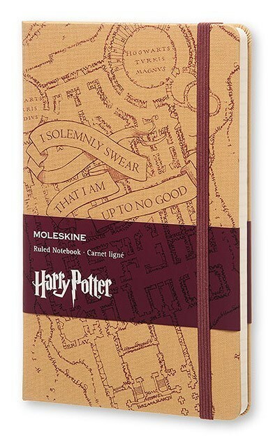 Moleskine Harry Potter Large Limited Edition Notebook Beige Marauder`s Map Linear 400933 (LEHPBQP060)