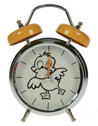 Zegar stołowy Kaczka, z budzikiem, 12x6x17 cm