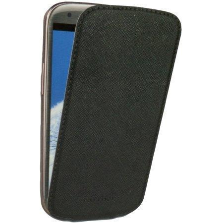 Evrensel kasa Eltronic Flip 120x60x10mm suni deri / stant (siyah)