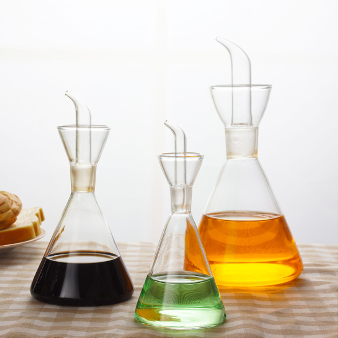 ML Olive Oil Glass Dispenser Vinegar Pourer Bottle Cone Bottle Kitchen Cooking Tool