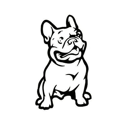Adesivo per auto cane bulldog francese moda adesivo auto per animali domestici adesivi per cartoni animati auto styling resistenti alle intemperie