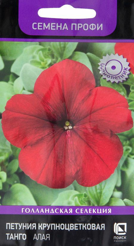 Suurikukkainen petunia Ammattimaisen " Tango" -punaisen siemenet, 16 g