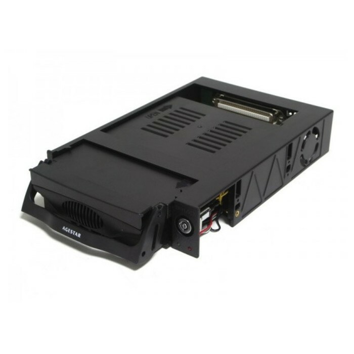 Gabinete de HDD removível AgeStar MR3-SATA (k) -F SATA plástico preto 3,5 \