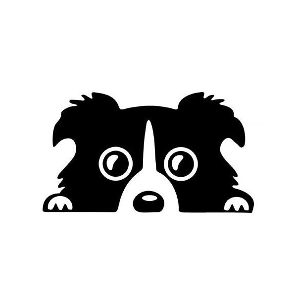 Oto Güzel Pet Köpek Sticker Komik Çıkartma Oto Tampon Pencere Vücut Çıkartması