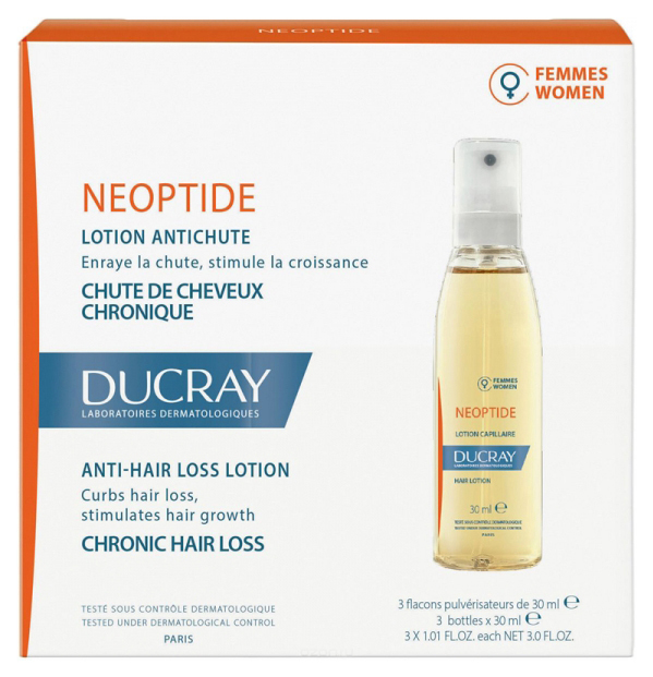 Lotion for kronisk hårtap for kvinner Ducray Neoptide 3x30 ml