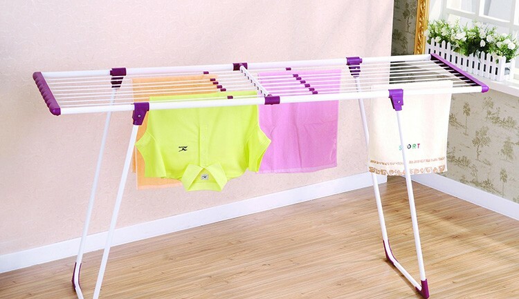 A floor dryer is the best option for drying washed linen in an apartment