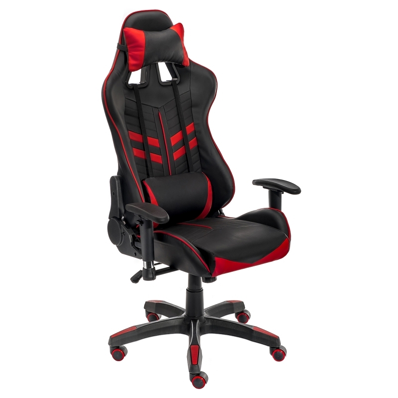 Delta datamaskin stol svart og rødt