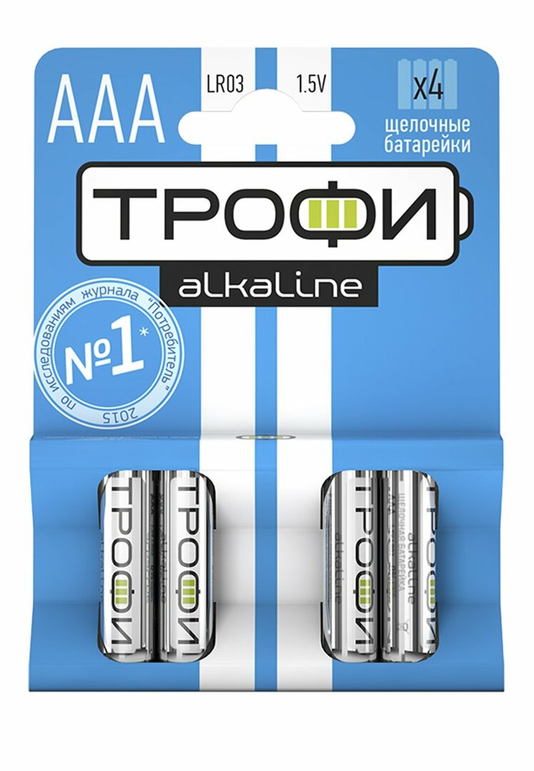 Batterier trofæ alkilin aaa 4stk. Trofæ