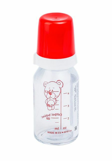 Glass bottle with strength. pacifier, 120 ml. 3+ CANPOL babies