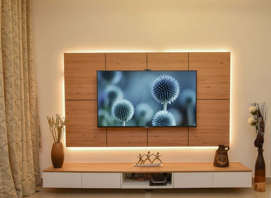 Decoratief wandpaneel voor TV