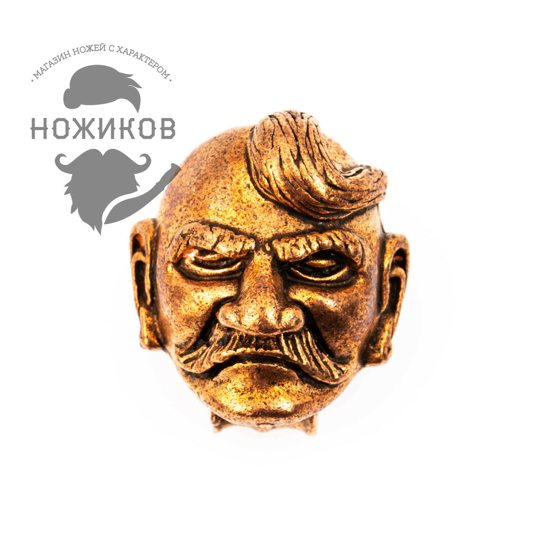 Virvelės karoliukas Kazoko galva, bronza