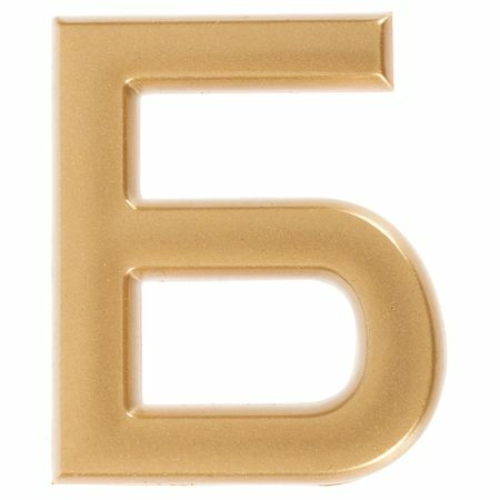 Litera " B" Larvij samoprzylepny plastik 40x32 mm kolor złoty mat
