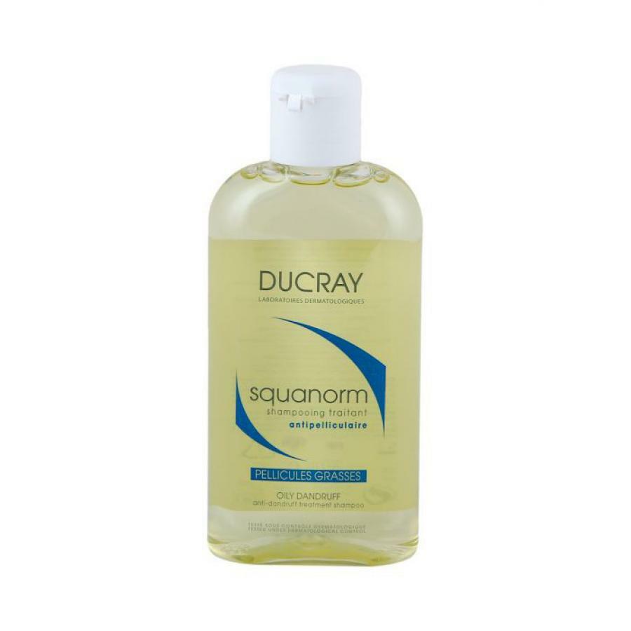 Ducray Squanorm Shampooing Cheveux, 200 ml, Anti-Pellicules Grasses