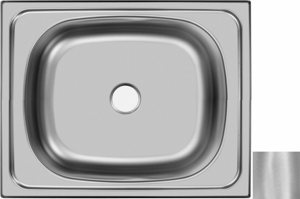 Køkkenvask børstet stål Ukinox Standard STD500.400 4C -C-