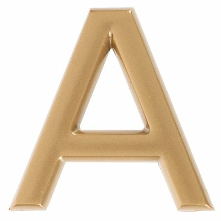 Litera " A" Larvij samoprzylepny plastik 40x32 mm kolor złoty mat