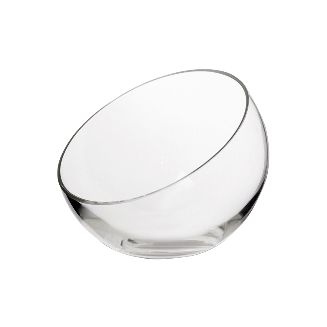 Váza NEMAN Ball, d20cm, šikmý řez, sklo, transparentní, 642 925 439