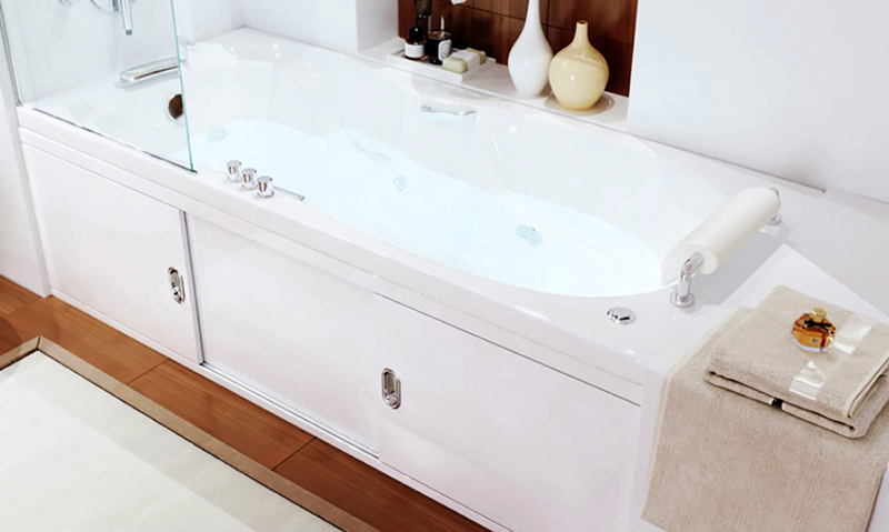 Acrylic bath screens are often supplied with the bath