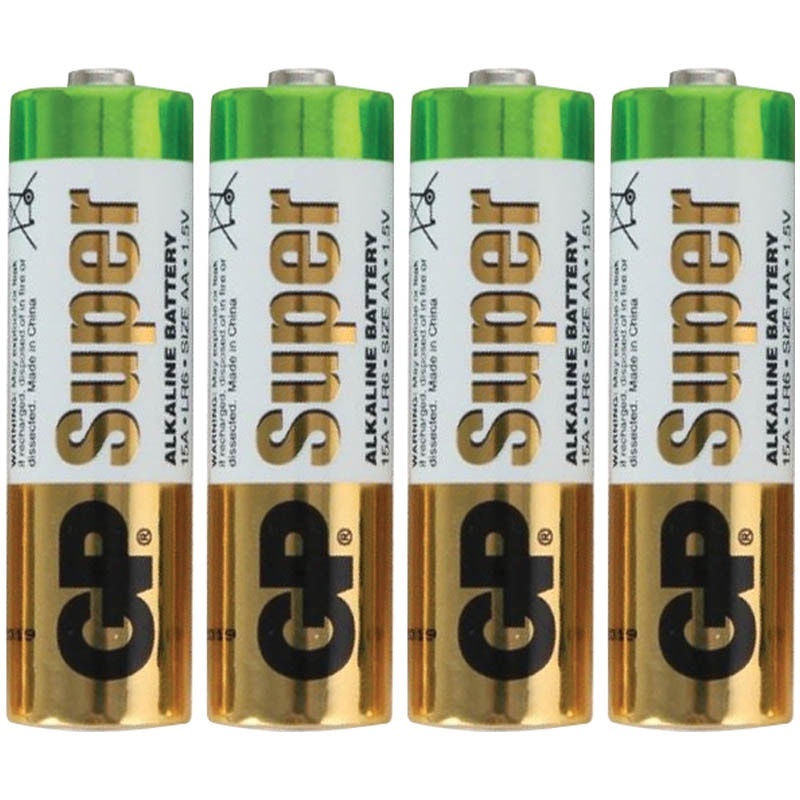 Baterija GP Super Alkaline 15ARS LR6 AA (4vnt) lydmetalis