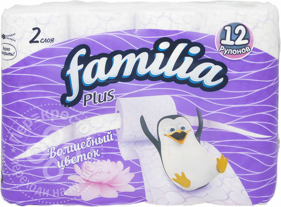 Familia Plus WC -papír Magic Flower 12 tekercs 2 réteg