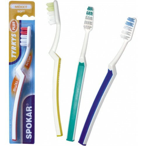 SPOKAR TYRKYS middelgrote tandenborstel met schuine borstelharen