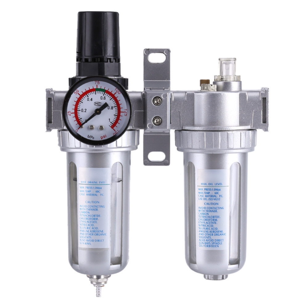 Regolatore pneumatico della pressione dell'aria Lubrificatore Detergente per separatore di acqua bagnata Separatore olio-acqua Opzionale