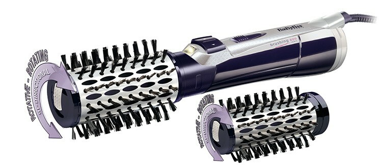 Reversible rotation of the comb gives more freedom to create hairstyles and makes it easier to use the device