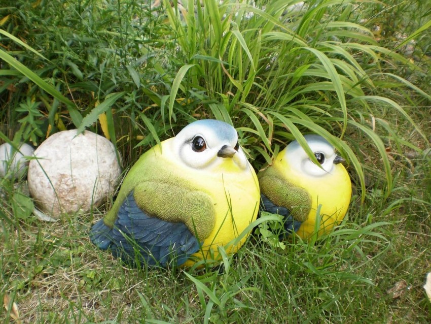 estatuetas de jardim de pássaros