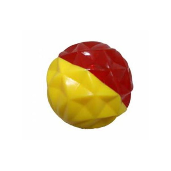 Spielzeug für Hunde DEZZIE Dogball, Ball rot-gelb, Gummi, 7cm