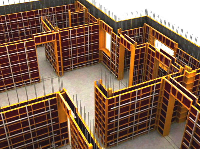 Removable collapsible prefabricated metal formwork