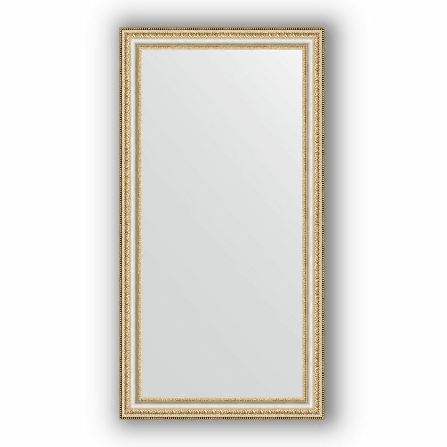 Miroir 55x105 cm perles or sur argent Evoform Definite BY 1057
