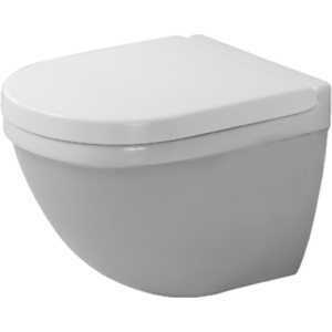 Toilet wall mounted Duravit Starck 3 Compact, short, with lift seat (2227090000, 0063890000)