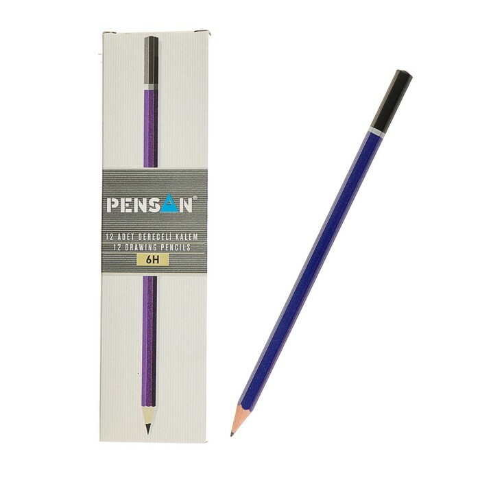 Pencil black lead Pensan 6H professional sharpened