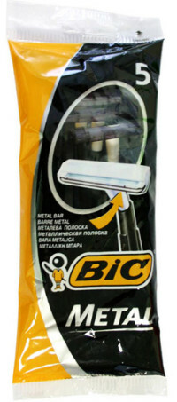 Jednorazové pánske holiace strojčeky pre mužov BIC Metal s jednou čepeľou, 5 kusov