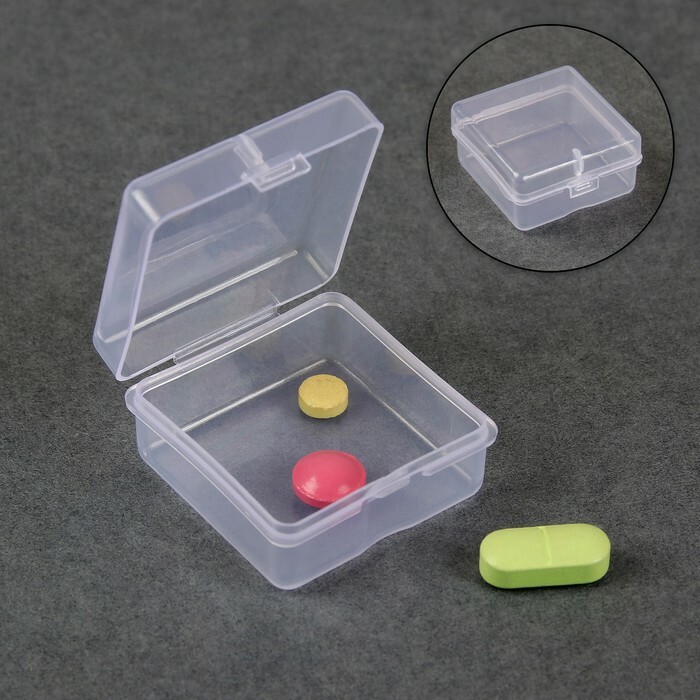 Škatla za tablete, 1 del, prozorna barva