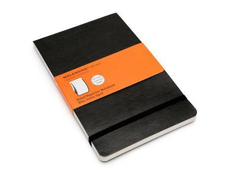 Moleskin Notepad Reporter Soft, Tasku, 9x14 cm, viivoitin, musta \