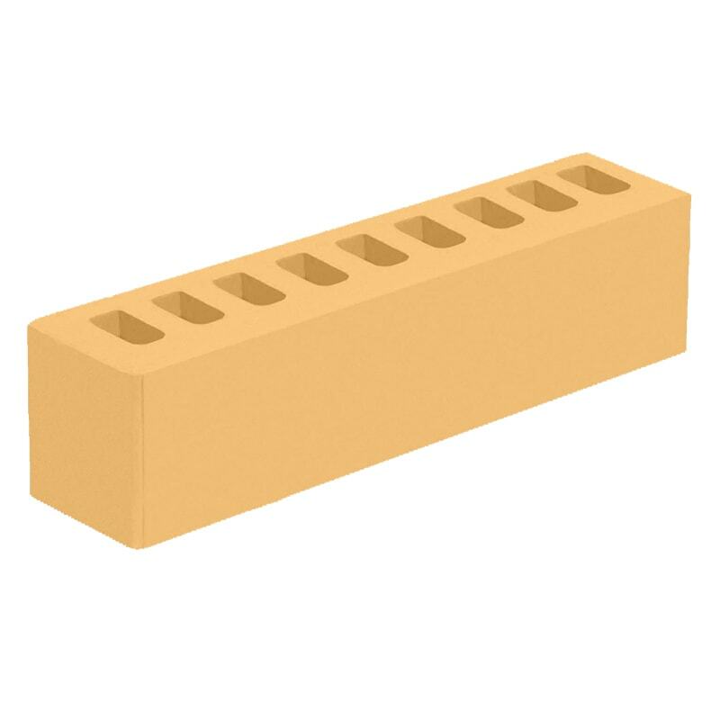 Golitsynsky 250x60x65 mm, Brick facing block smooth (amber)