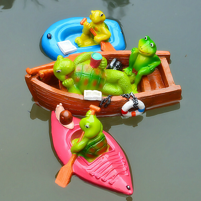 Decoração de lagoa flutuante ao ar livre simulada de resina bonita piscina gramado bonito decoração ornamento de tartaruga sa