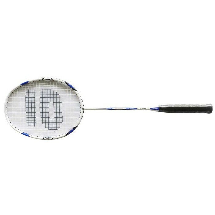 Raquette de badminton Atemi, graphite, housse, blanc / bleu, BA-1000