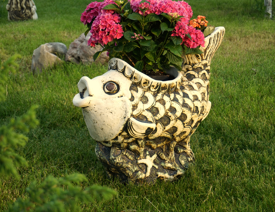 esculturas de jardim em cerâmica
