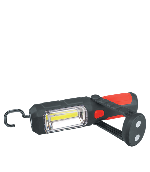 Navegador de linterna LED (140312), alimentado por batería, colgante 1 + 1 LED de 3,5 W, estuche de plástico multifuncional