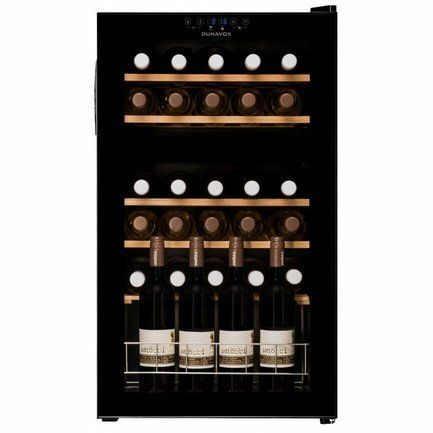 Dunavox Wine cabinet (80 l), 32 bottles, black DX-30.80DK Dunavox