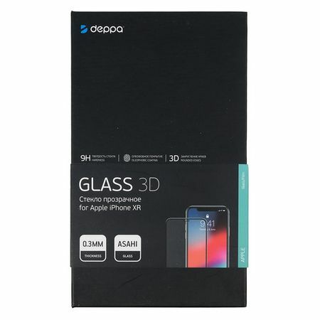 Schutzglas für das Display DEPPA 62445 für Apple iPhone XR/11, 3D, 1 Stück, schwarz
