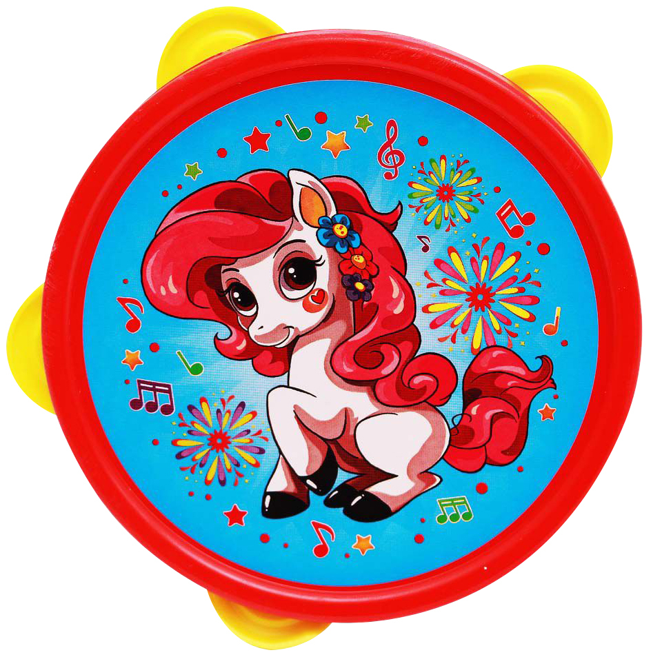 Children's tambourine Red cat Pony big