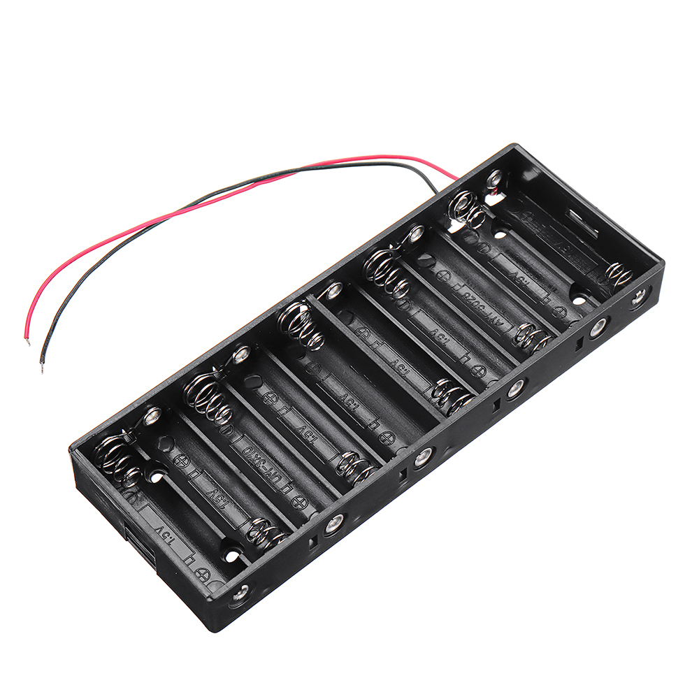 10 Pcs AA Slots Battery Box Battery Board Holder for 10xAA Batteries DIY Kit Case
