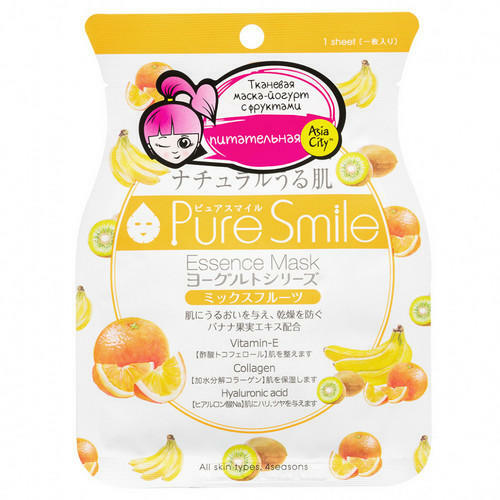 Yoghurtbaseret ansigtsmaske med frugt 1 stk (Sun Smile, Yougurt)